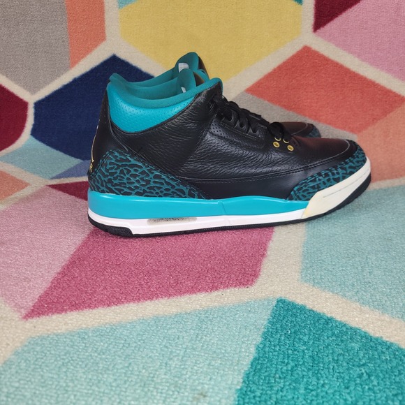 Jordan Other - Air Jordan 3 Retro Rio Teal Black Basketball Sneakers Youth Size 8Y